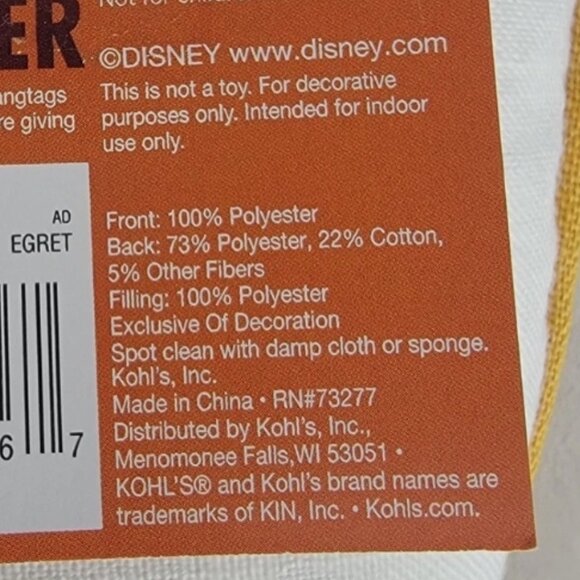 Disney Mickey & Minnie Mouse Ivory Fall Harvest Throw Pillow - Picture 9 of 10